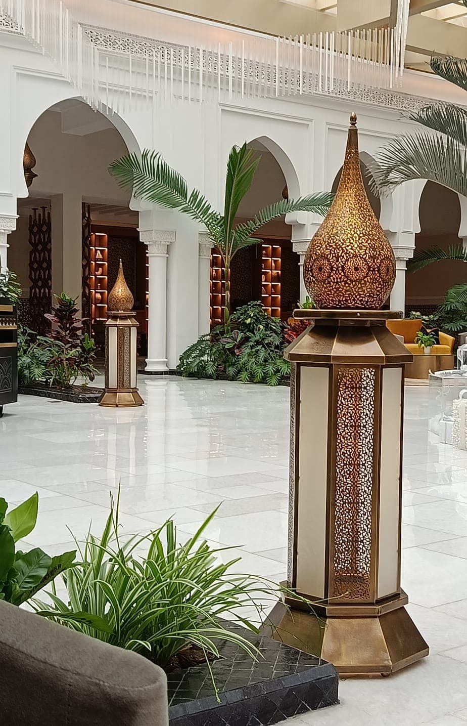 Moroccan Brass Floor Lantern