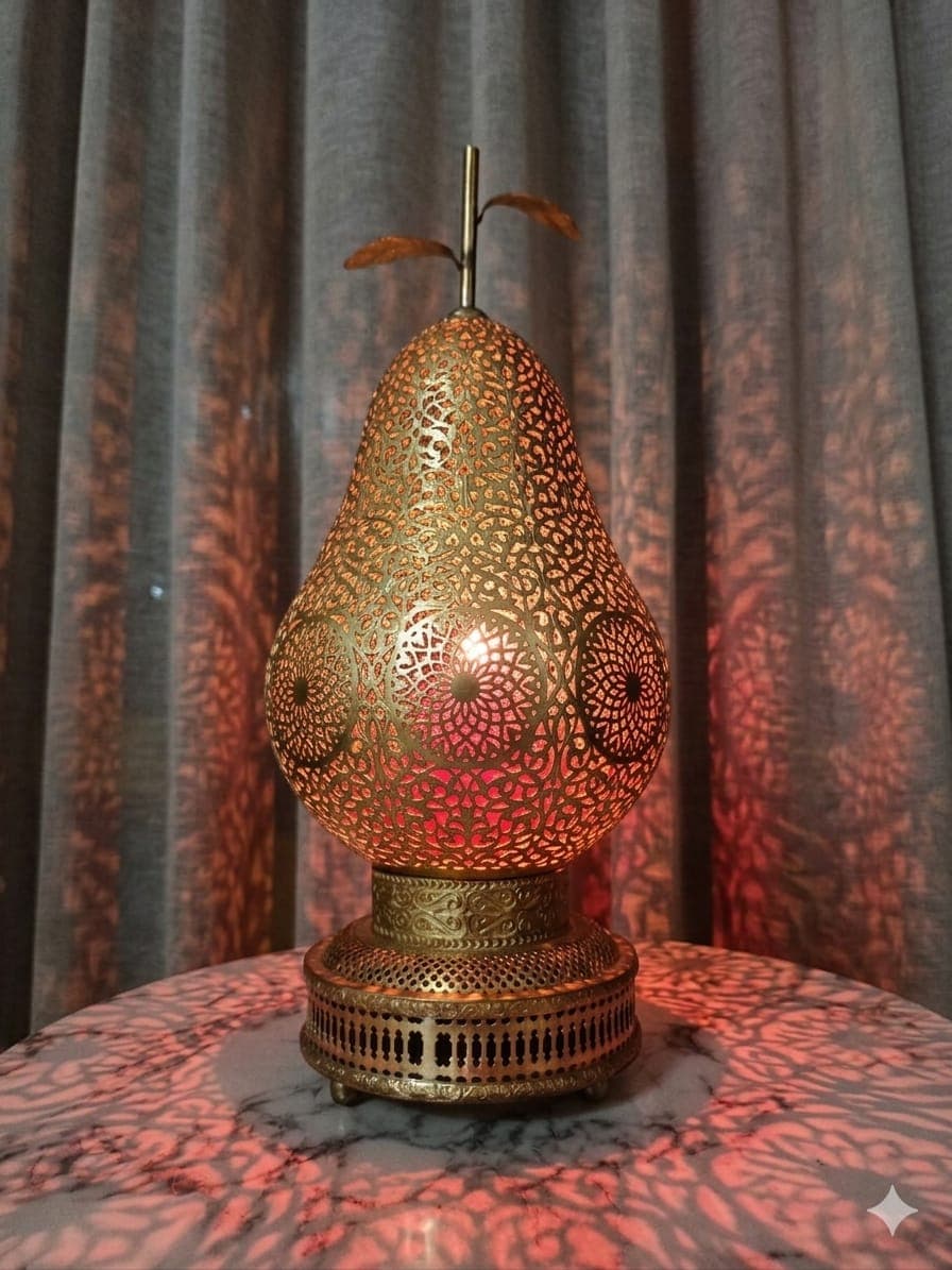 Brass Pear Lantern with Handles