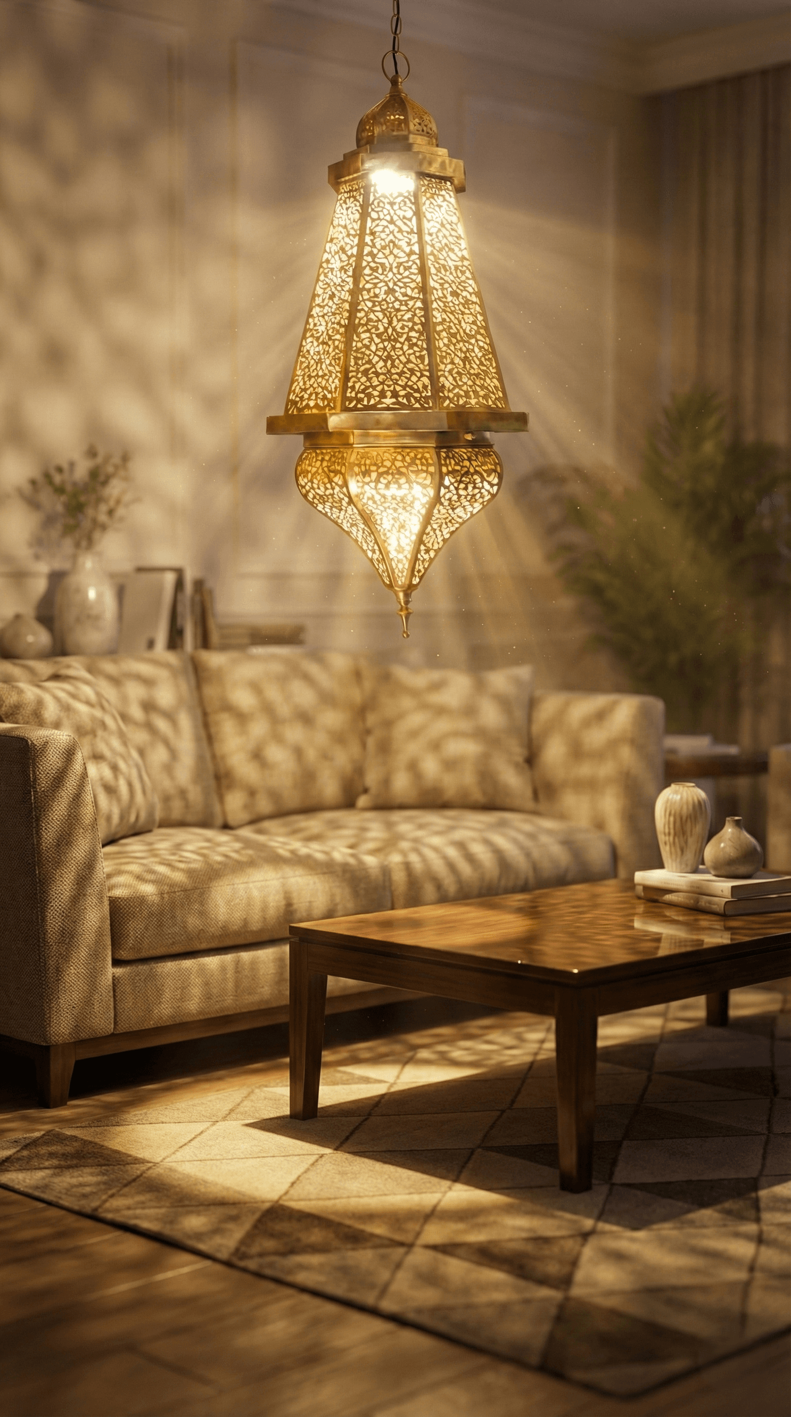 Moroccan Brass Pendant Lamp