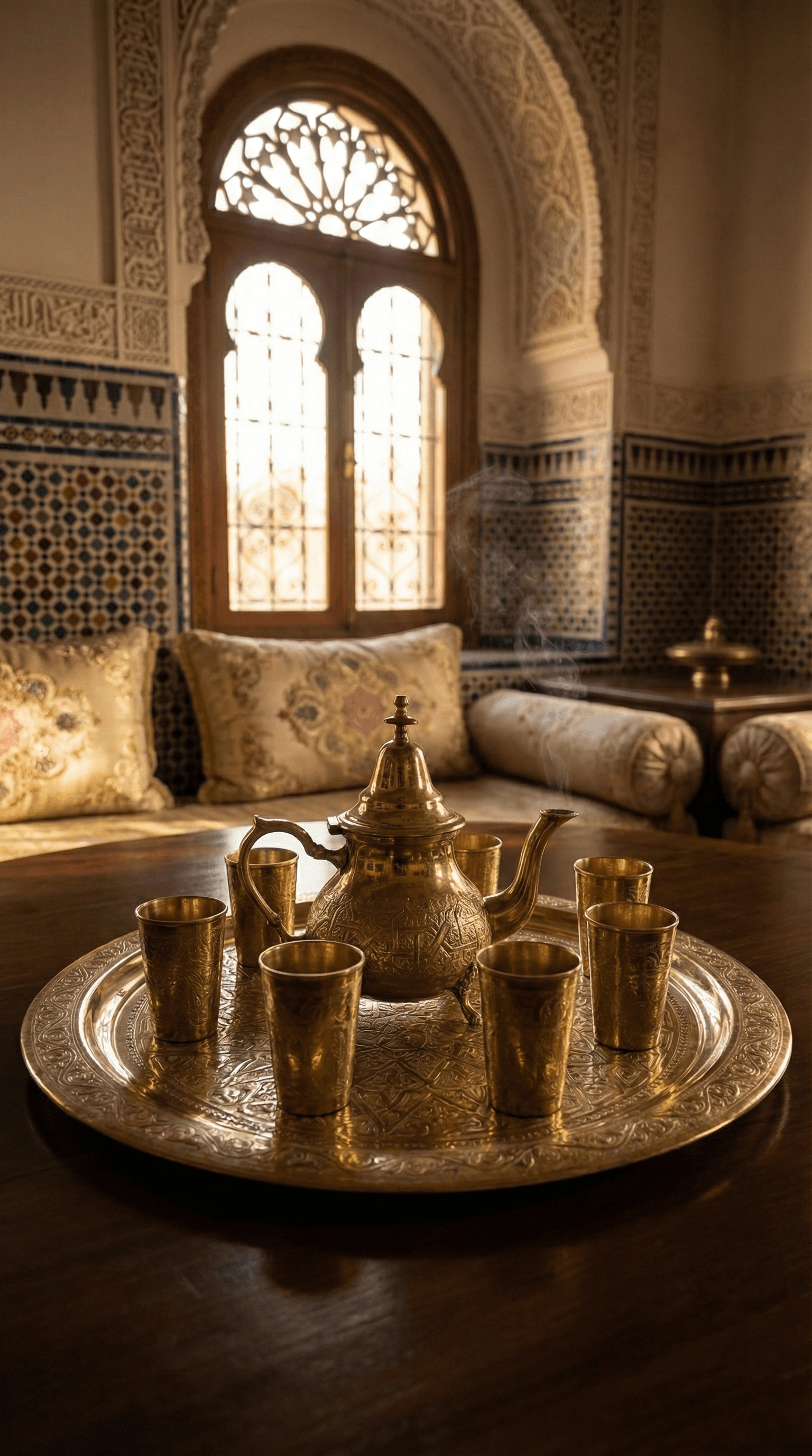 Traditional Brass Tea Set