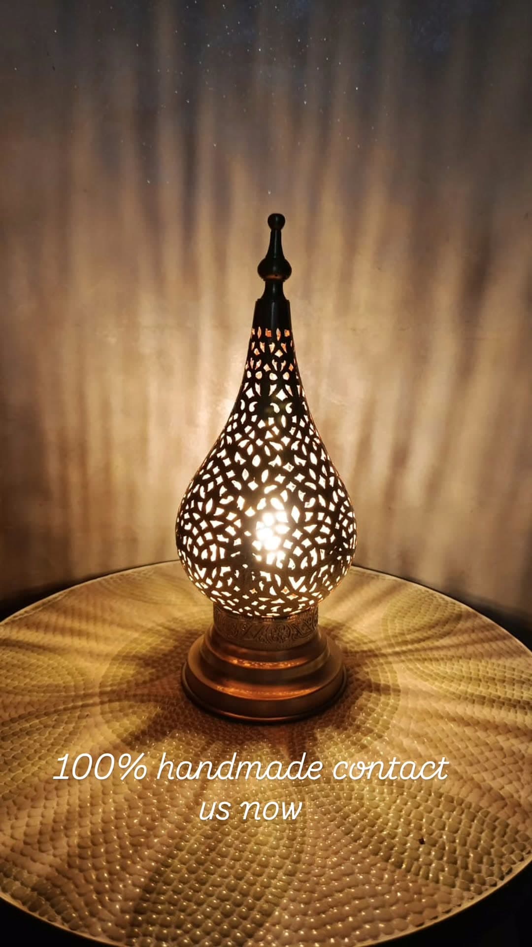 Brass Teardrop Table Lamp
