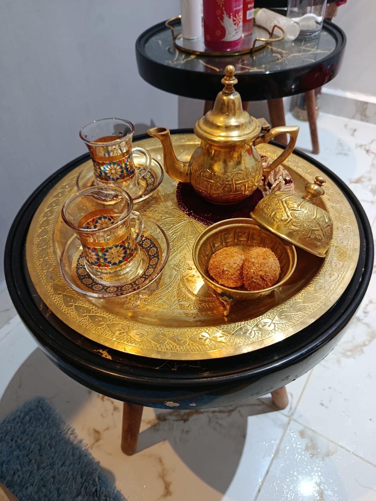 Golden Moroccan Tea Service Set